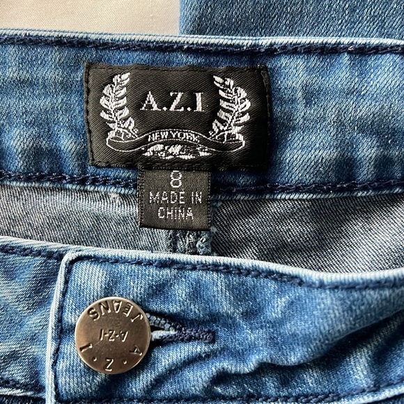 AZI Patchwork Flare Leg Jeans - Picture 5 of 5